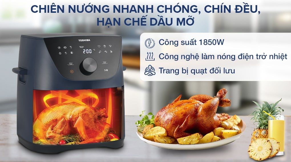 Nồi chiên không dầu Toshiba 7.4 lít AF-74CS2SRVN(B)