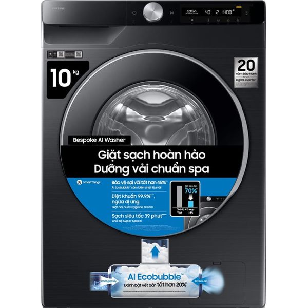 Máy giặt Samsung AI EcoBubble Inverter 10 kg WW10DG6U34LBSV