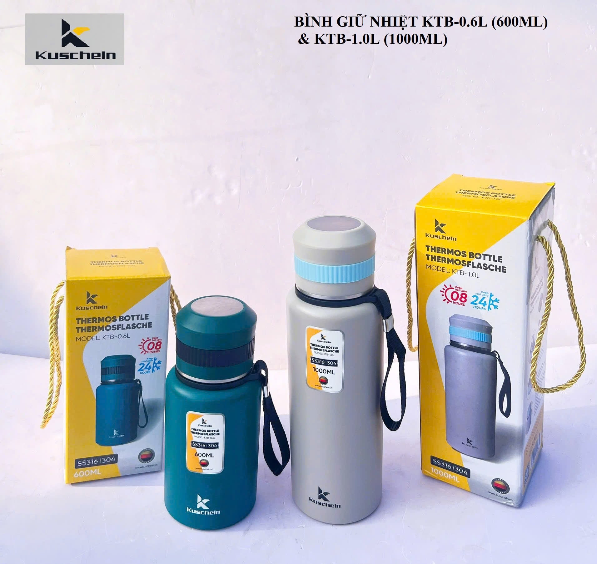 BÌNH GIỮ NHIỆT KUSCHELN 0.6L và 1L - KTB-0.6/1.0L
