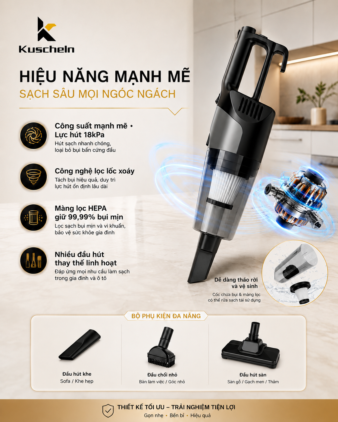MÁY HÚT BỤI KUSCHELN KVC-01