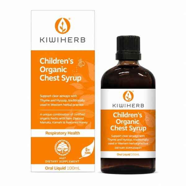  (Úc) Siro trị ho long đờm cho bé Kiwiherb Children’s Organic Chest Syrup 100ml 