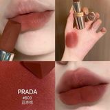  Son thỏi mini màu đỏ nâu đất Prada Beauty Monochrome Hyper Matte B03 Mahogany 0.04Oz 1.3g 