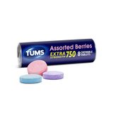  Viên nhai hỗ trợ da dày Tums Extra Strength 750 Assorted Fruit Flavors 8 viên 