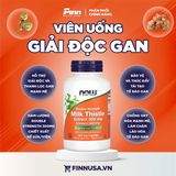  Viên uống thải độc gan Now Foods Double Strength Silymarin Milk Thistle Extract 300mg 100 viên 
