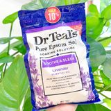  (SNL) Muối tắm ngâm bồn Dr Teal's Soothe & Sleep Lavender Pure Epsom Bath Salt 1.36kg 