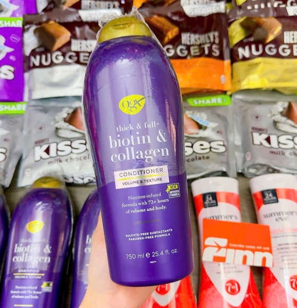  Dầu xả hỗ trợ móc tóc OGX Thick Biotin & Collagen Conditioner 25.4Oz 750ml 