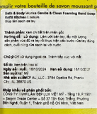  NK - Nước rửa tay dạng bọt BBW Gentle & Clean Foaming Hand Soap Refill Kitchen Lemon 32Oz 946ml 