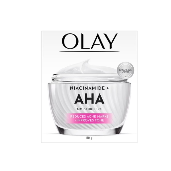  NK - Kem dưỡng ẩm làm trắng da Olay Luminous Niacinamide + AHA Moisturer Reduces Acne Marks Improves Tone 50g 