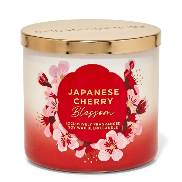  Nến thơm 3 bấc BBW Japanese Cherry Blossom 14.5Oz 441g 