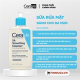 NK - Sữa rửa mặt CeraVe SA Smoothing Cleanser 8Oz 236ml 