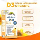  NK - Thực phẩm bổ sung VitaminD3K2 Organic cho bé từ sơ sinh Nature's Way Kids Smart Drops Vitamin D3 + K2 11ml 
