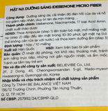  NK - Hộp 10 miếng mặt nạ cải thiện sắc tố da vải vi sợi Be’Balance Idebe Micro Fiber Mask 