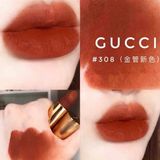  Son thỏi Gucci Lip Colour 308 Lucy Dark Orange Matte 0.12Oz 3.5g 