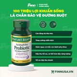  (S11/26) Viên uống bổ sung lợi khuẩn hỗ trợ miễn dịch và tiêu hóa Nature's Bounty Acidophilus Probiotic 100 Milion Organisms 120 viên 