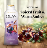  Sữa tắm Olay Holiday Edition Champagne Blush with Visions of Sugarplums with Spiced Fruit & Warm Amber Scent 22Oz 650g 