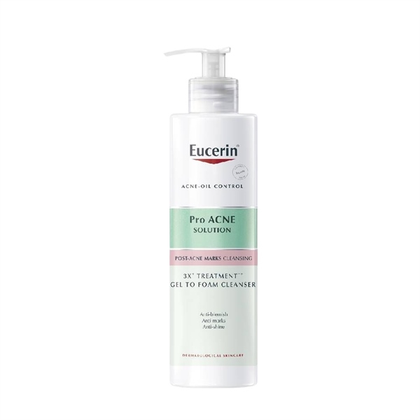  NK - Sữa rửa mặt Eucerin cho da mụn Pro Acne Solution 3X Treatment Gel To Foam Cleanser 400ml 