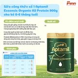  NK - Sữa Úc Aptamil Essensis Organic A2 Protein Stage 1 Infant Formula 900g 