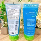  NK - Sữa rửa mặt Bioderma Sebium Gel Moussant 6.7Oz 200ml 