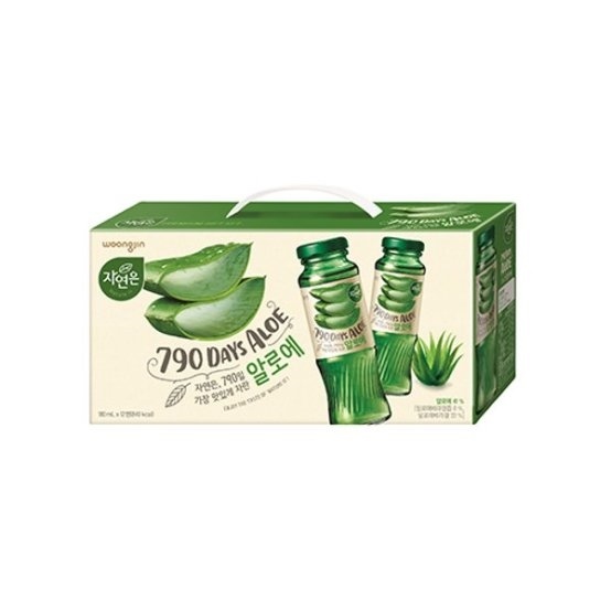  NK - Hộp 12 chai nước nha đam Woongjin 180ml 