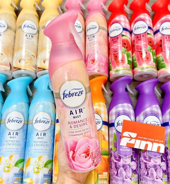 Xịt thơm phòng Febreze Air Odor-Fighting Air Freshener Pink Rose Petals 8.8Oz 250g 