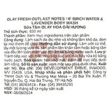  NK - Sữa tắm Olay Fresh Outlast – Birch Water & Lavender 24HR Fresh Vibes Body Wash 650mL 22Oz 