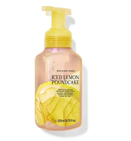  NK - Nước rửa tay dạng bọt BBW Gentle & Clean Foaming Hand Soap Iced Lemon Pound Cake 8.75Oz 259ml 