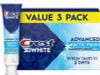 Set 3 kem đánh răng Crest 3D White Advanced Teeth Whitening Arctic Fresh Toothpaste 9.9Oz 280g 