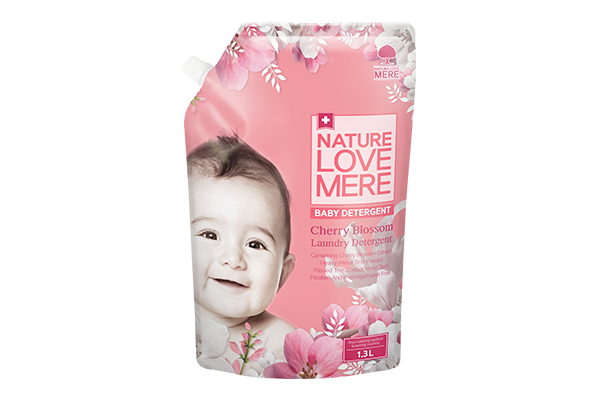  NK - Nước giặt quần áo trẻ em thuần chay Nature Love Mere chiết xuất Cherry 1.3L 