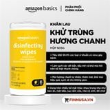  NK - Khăn lau khử trùng hương chanh Amazon Basics Disinfecting Wipes 85 Count 5.3Oz 605g 