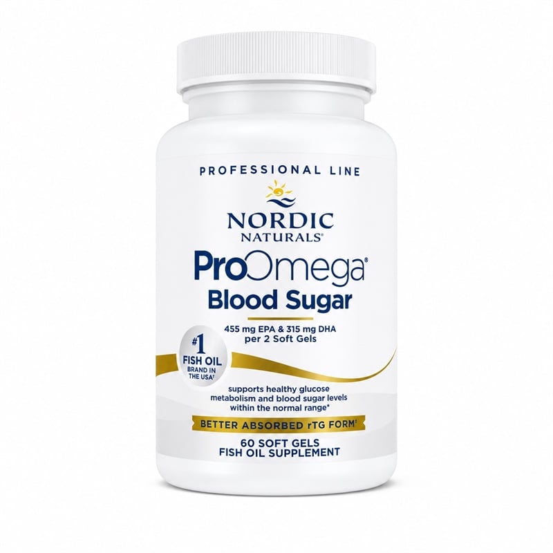 Viên uống bổ sung Omega giúp hỗ trợ chuyển hóa Glucose và duy trì đường huyết Nordic ProOmega Blood Sugar 455mg EPA + 315 mg DHA 60 viên 