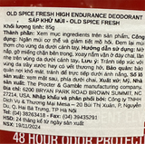  NK - Sáp khử mùi Old Spice Fresh High Endurance Deodorant 3.0 Oz 85g 