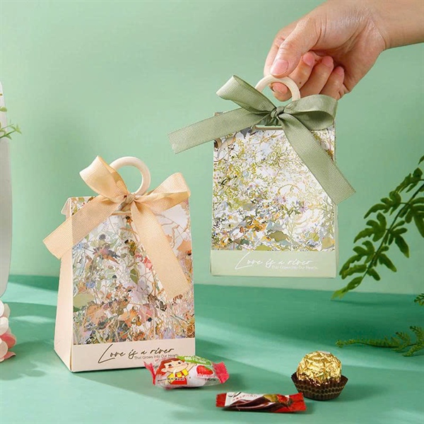  Hộp quà họa tiết khu vườn hoa xanh không vòng gõ 
