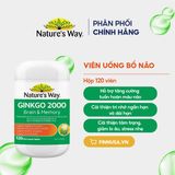  NK-Viên uống bổ não Nature's Way Ginkgo 2000 Brain & Memory 120 viên 