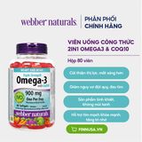  NK - Viên uống bổ sung Omega3 Webber Naturals Triple Strength Omega3 with CoQ10 900mg 80 viên 