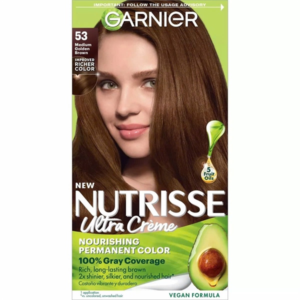  Thuốc nhuộm tóc Garnier Nutrisse màu 53 Light Golden Brown 