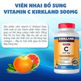  NK - Viên nhai bổ sung Kirkland Chewable Vitamin C 500Mg 500 viên 