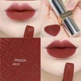  Son thỏi màu đỏ nâu đất Prada Beauty Monochrome Hyper Matte B03 Mahogany 0.13Oz 3.8g 