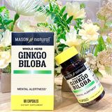  (S12/26) NK - Viên uống bổ não Mason Natural Ginkgo Biloba 60 viên 