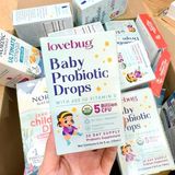  (S09/26) Siro bổ sung lợi khuẩn cho bé LoveBug Probiotics Baby Probiotic Drops with Vitamin D 0.34Oz 10ml 