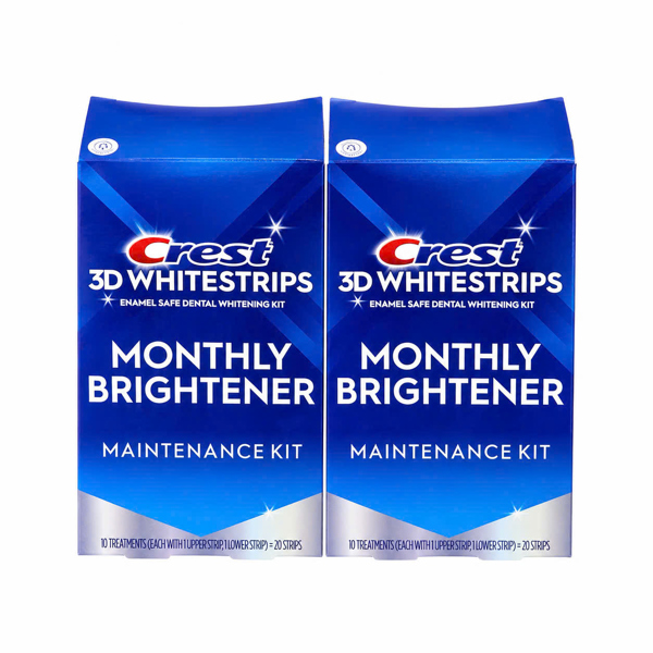  Hộp 10 cặp (20 miếng) dán trắng răng Crest 3D Whitestrips Monthly Brightener 