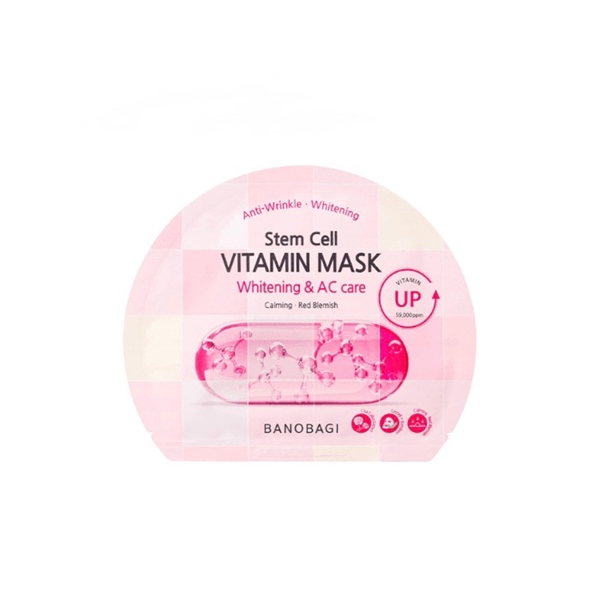  NK - Mặt nạ dưỡng sáng và chăm sóc da mụn Banobagi Stem Cell Vitamin Mask Whitening & AC Care 30g 