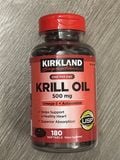  Viên uống bổ sung Kirkland Krill Oil 500mg Omega 3 + Astaxanthin 180 viên 