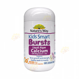  NK - Viên uống bổ sung canxi từ tảo biển đỏ cho bé Kids Smart Bursts Nature's Way Liquid Algae Calcium with Magnesium + ZinC 30 viên 
