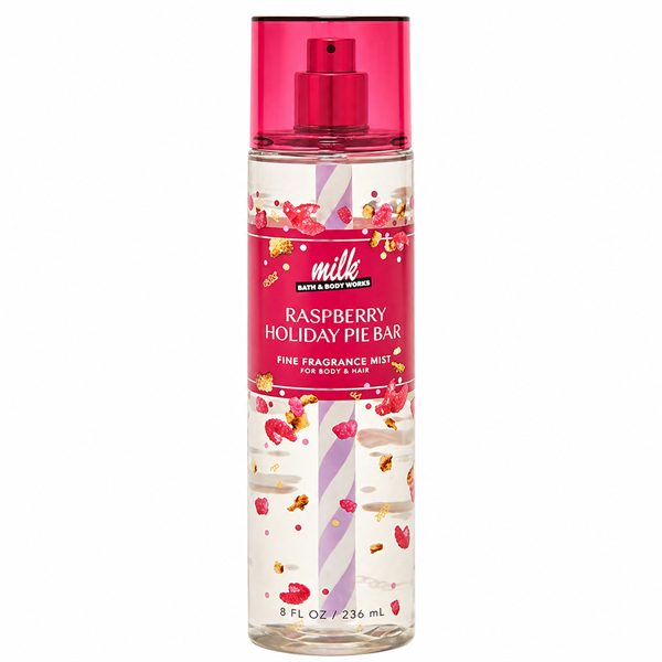  Xịt thơm body BBW Milk Raspberry Holiday Pie Bar 8Oz 236ml 