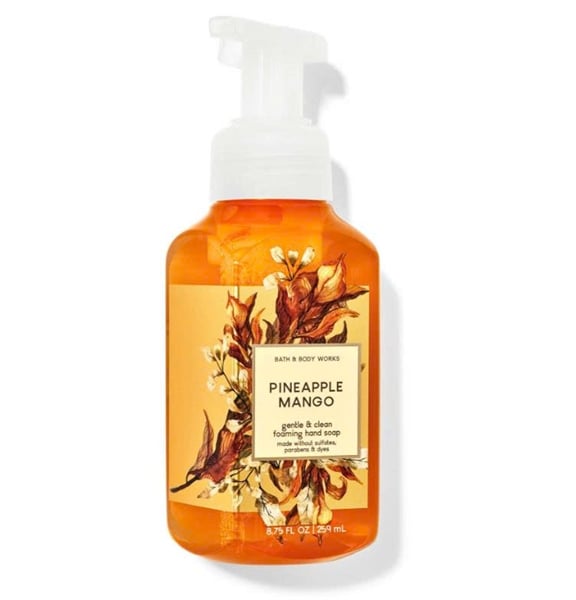  NK - Nước rửa tay dạng bọt BBW Gentle & Clean Foaming Hand Soap Pineapple Mango 8.75Oz 259ml 