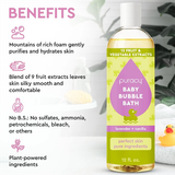  (S09/26) Sữa tắm bồn tạo bọt dành cho bé Puracy Perfect Skin Pure Ingredients Bubble Bath Lavender & Vanilla 12Oz 355ml 