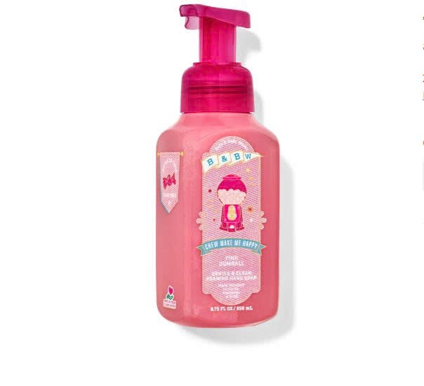  NK - Nước rửa tay dạng bọt BBW Gentle & Clean Foaming Hand Soap Pink Gumball 8.75Oz 259ml 
