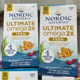  Viên uống bổ sung Nordic Naturals Ultimate Omega 2X Teen Strawberry 1120mg 60 viên 