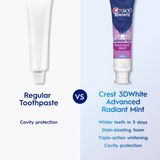 NK - Kem đánh răng Crest 3D White Radiant Mint Advanced Fluoride Anticavity Toothpaste 3.3Oz 93g 