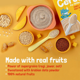  Bột Ăn Dặm Hữu Cơ Không Đường Cho Bé 6m+ Slurrp Farm Cereal - Vị Xoài, Hạt Ragi, Gạo và Sữa 200g (Hộp) 